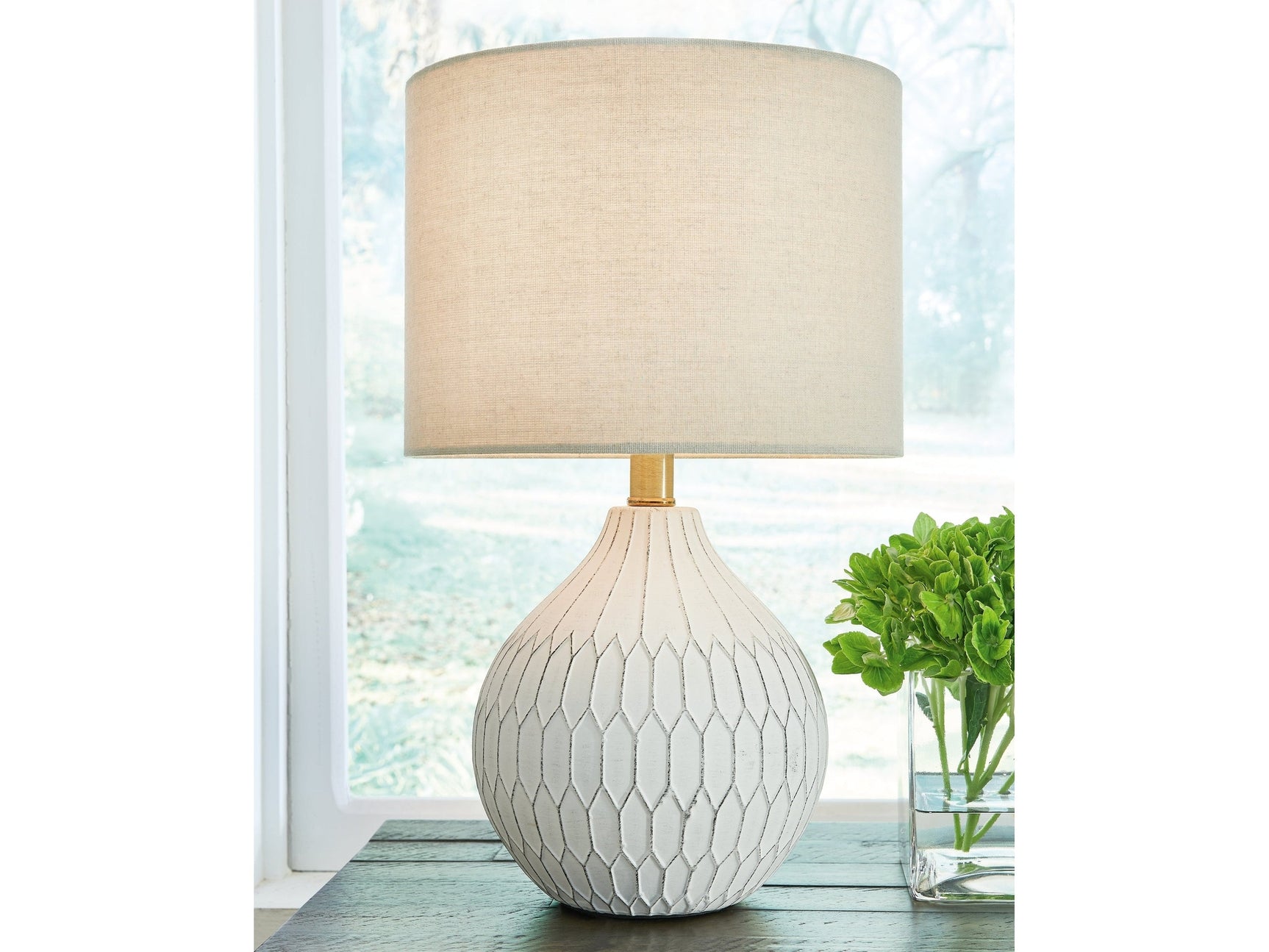 Wardmont White Table Lamp - Ornate Home