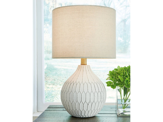 Wardmont White Table Lamp - Ornate Home