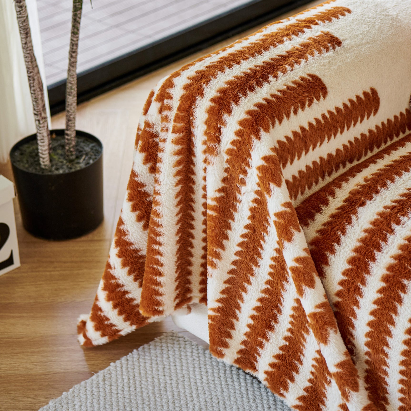Warm Faux Fur Luxury Sofa Throw Blankets, Soft Cozy Thick Plush Shaggy Blankets for Couch Chair Bed - Ornate Home