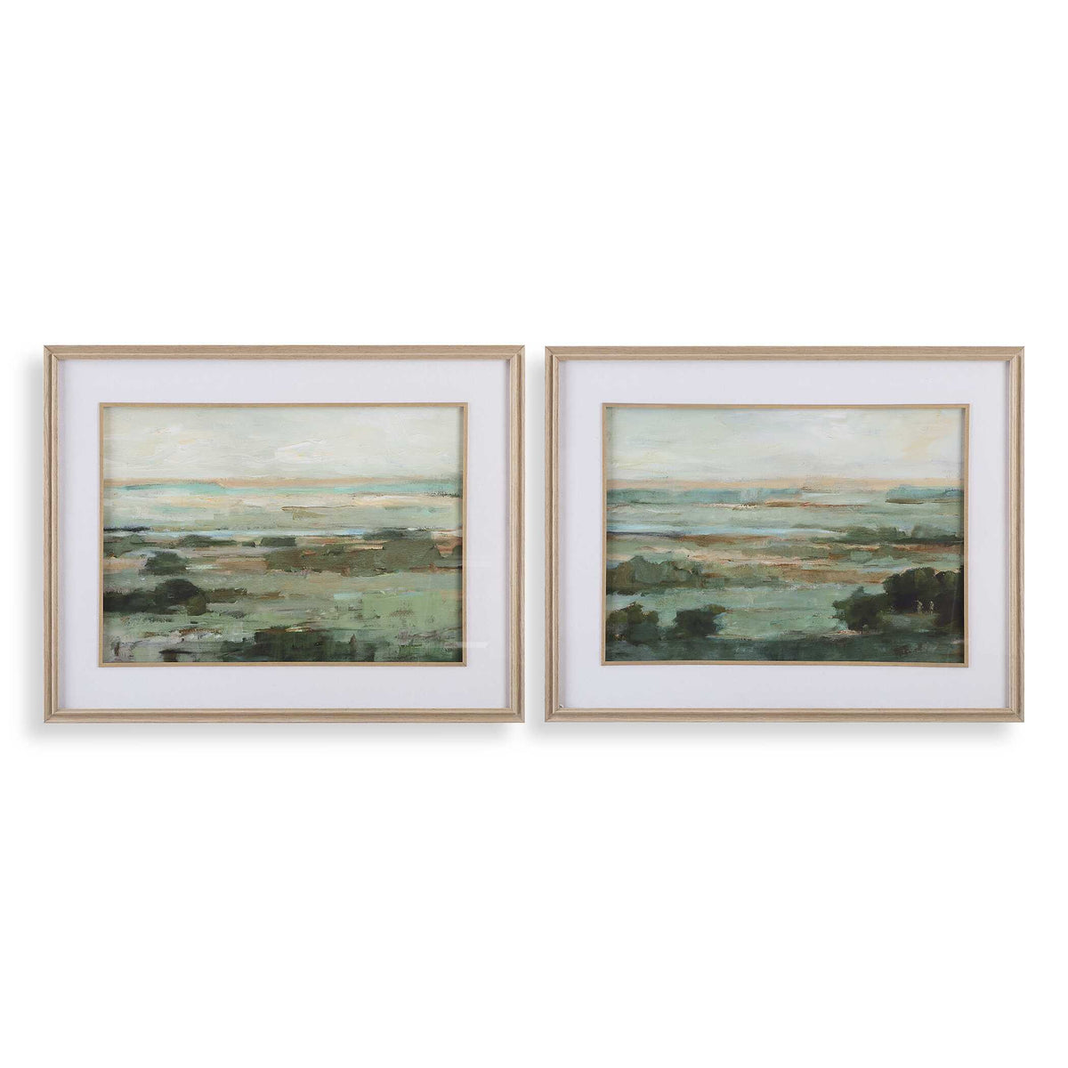 Warm Valley Multicolor Framed Prints (Set of 2) - Ornate Home