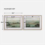 Warm Valley Multicolor Framed Prints (Set of 2) - Ornate Home