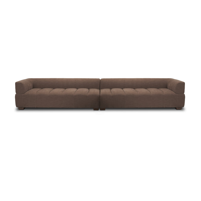Warner Channel Brown 2-Piece Long Sofa Set - Ornate Home