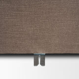 Warner Channel Brown 3-Piece Long Sofa Set with Small Corner Piece with Back Cushions
