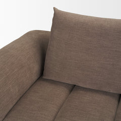 Warner Channel Brown 3-Piece Long Left Arm Sofa Set with Corner Piece with Back Cushions - Ornate Home