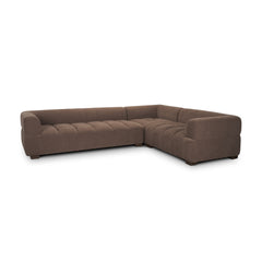 Warner Channel Brown 3-Piece Long Left Arm Sofa Set with Small Corner Piece - Ornate Home