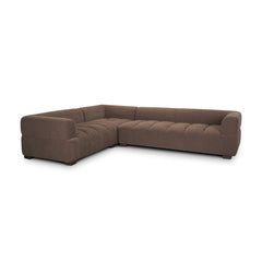 Warner Channel Brown 3-Piece Long Right Arm Sofa Set with Small Corner Piece - Ornate Home
