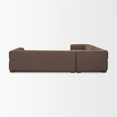 Warner Channel Brown 3-Piece Long Right Arm Sofa Set with Small Corner Piece - Ornate Home