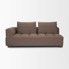 Warner Channel Brown 3-Piece Long Sofa Set with Small Corner Piece with Back Cushions - Ornate Home