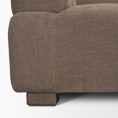 Warner Channel Brown 3-Piece Standard Sofa Set with Corner Piece - Ornate Home