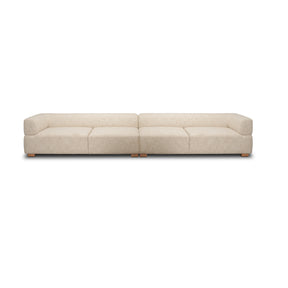 Warner Frame Beige 2-Piece Long Sofa Set - Ornate Home