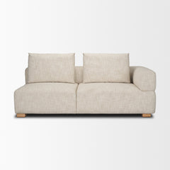 Warner Frame Beige 2-Piece Long Sofa Set with Back Cushions - Ornate Home