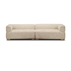 Warner Frame Beige 2-Piece Sofa Set