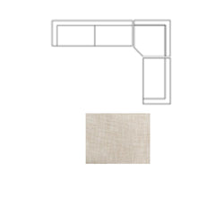 Warner Frame Beige 3-Piece Long Left Arm Sofa Set with Corner Piece - Ornate Home
