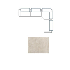 Warner Frame Beige 3-Piece Long Left Arm Sofa Set with Corner Piece with Back Cushions - Ornate Home