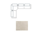 Warner Frame Beige 3-Piece Long Right Arm Sofa Set with Corner Piece with Back Cushions - Ornate Home