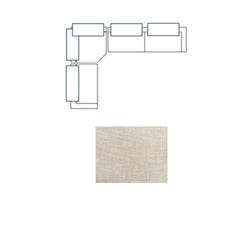 Warner Frame Beige 3-Piece Long Right Arm Sofa Set with Corner Piece with Back Cushions - Ornate Home