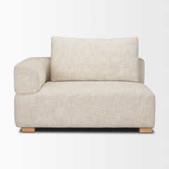 Warner Frame Beige 3-Piece Long Right Arm Sofa Set with Corner Piece with Back Cushions - Ornate Home