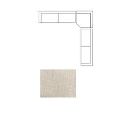 Warner Frame Beige 3-Piece Long Sofa Set with Corner Piece - Ornate Home