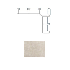 Warner Frame Beige 3-Piece Long Sofa Set with Corner Piece with Back Cushions - Ornate Home