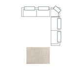 Warner Frame Beige 3-Piece Long Sofa Set with Small Corner Piece with Back Cushions - Ornate Home