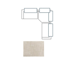 Warner Frame Beige 3-Piece Standard Sofa Set with Corner Piece with Back Cushions - Ornate Home