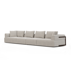 Warner Gray 2-Piece Long Sofa Set - Ornate Home
