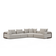 Warner Gray 3-Piece Long Left Arm Sofa Set with Corner Piece - Ornate Home