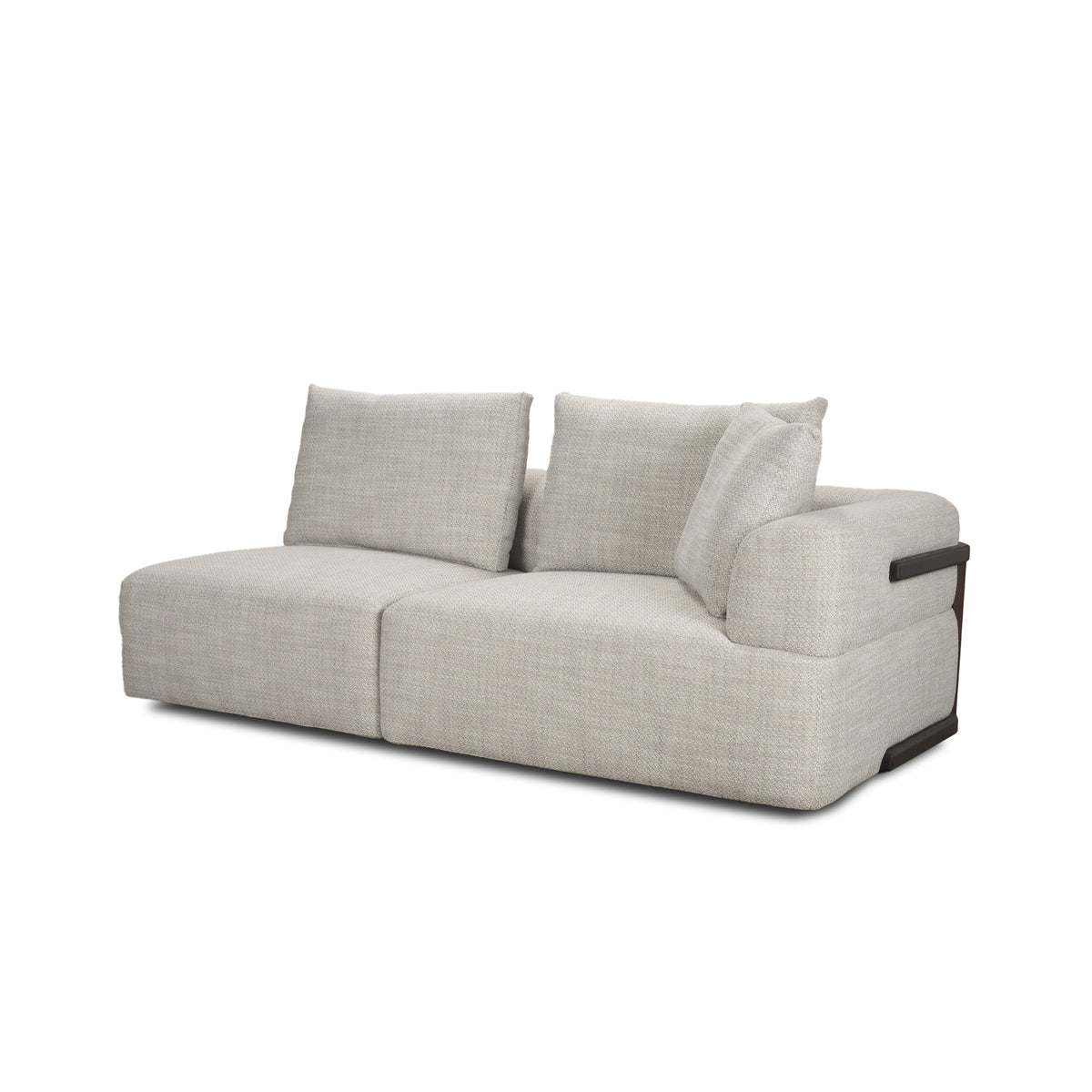 Warner Gray 3-Piece Long Right Arm Sofa Set with Corner Piece - Ornate Home