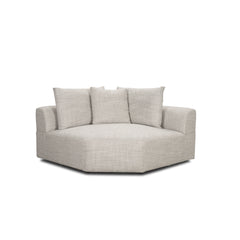 Warner Gray 3-Piece Standard Sofa Set with Corner Piece - Ornate Home