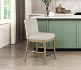 Warner Natural/Beige Counter Height Chair (Set of 2) - Ornate Home