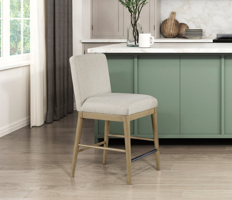 Warner Natural/Beige Counter Height Chair (Set of 2) - Ornate Home