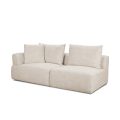 Warner Oatmeal 3-Piece Long Left Arm Sofa Set with Corner Piece - Ornate Home