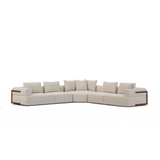Warner Oatmeal 3-Piece Long Sofa Set with Corner Piece - Ornate Home