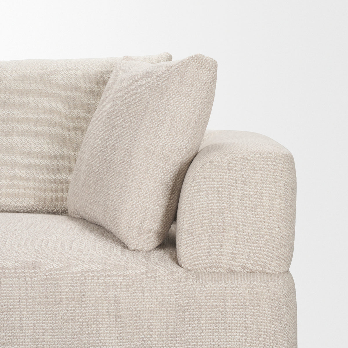 Warner Oatmeal 3-Piece Long Sofa Set with Corner Piece - Ornate Home