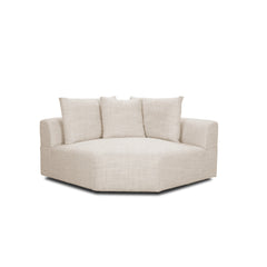 Warner Oatmeal 3-Piece Standard Sofa Set with Corner Piece - Ornate Home