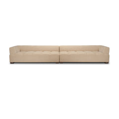 Warner Quilt Beige 2-Piece Long Sofa Set - Ornate Home