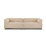 Warner Quilt Beige 2-Piece Sofa Set - Ornate Home