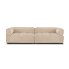 Warner Quilt Beige 2-Piece Sofa Set - Ornate Home