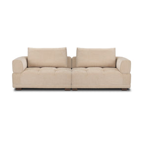Warner Quilt Beige 2-Piece Sofa Set with Back Cushions - Ornate Home