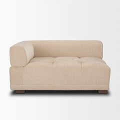 Warner Quilt Beige 3-Piece Standard Sofa Set with Corner Piece - Ornate Home