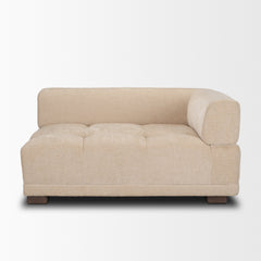 Warner Quilt Beige 3-Piece Standard Sofa Set with Corner Piece - Ornate Home