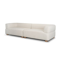 Warner Stripe Beige 2-Piece Sofa Set - Ornate Home