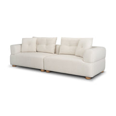 Warner Stripe Beige 2-Piece Sofa Set with Back Cushions - Ornate Home