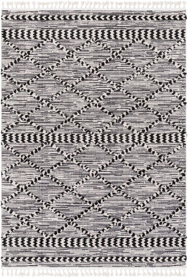 Warrandyte 5x7 Black&White High-Low Rug - Clearance - Ornate Home