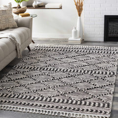 Warrandyte 5x7 Black&White High-Low Rug - Clearance - Ornate Home