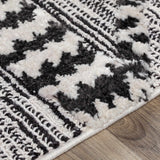 Warrandyte 5x7 Black&White High-Low Rug - Clearance - Ornate Home