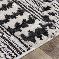 Warrandyte 5x7 Black&White High-Low Rug - Clearance - Ornate Home