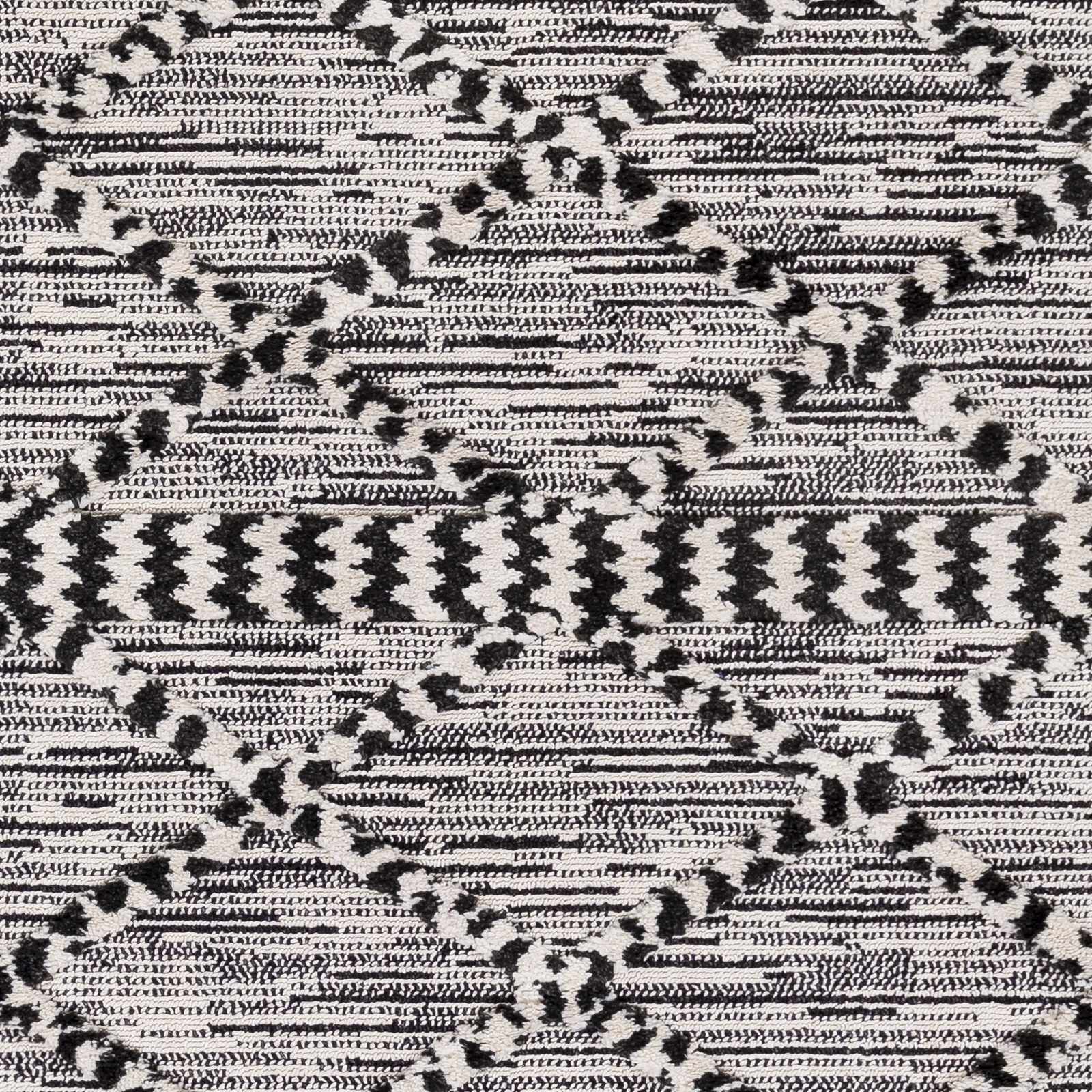 Warrandyte 5x7 Black&White High-Low Rug - Clearance - Ornate Home