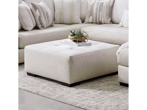 Warrenton Ivory Ottoman - Ornate Home