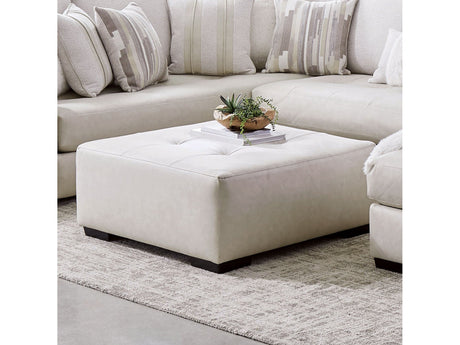 Warrenton Ivory Ottoman - Ornate Home